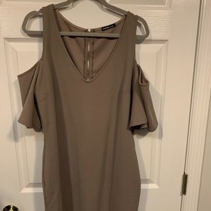 New Charlotte Russe + taupe dress